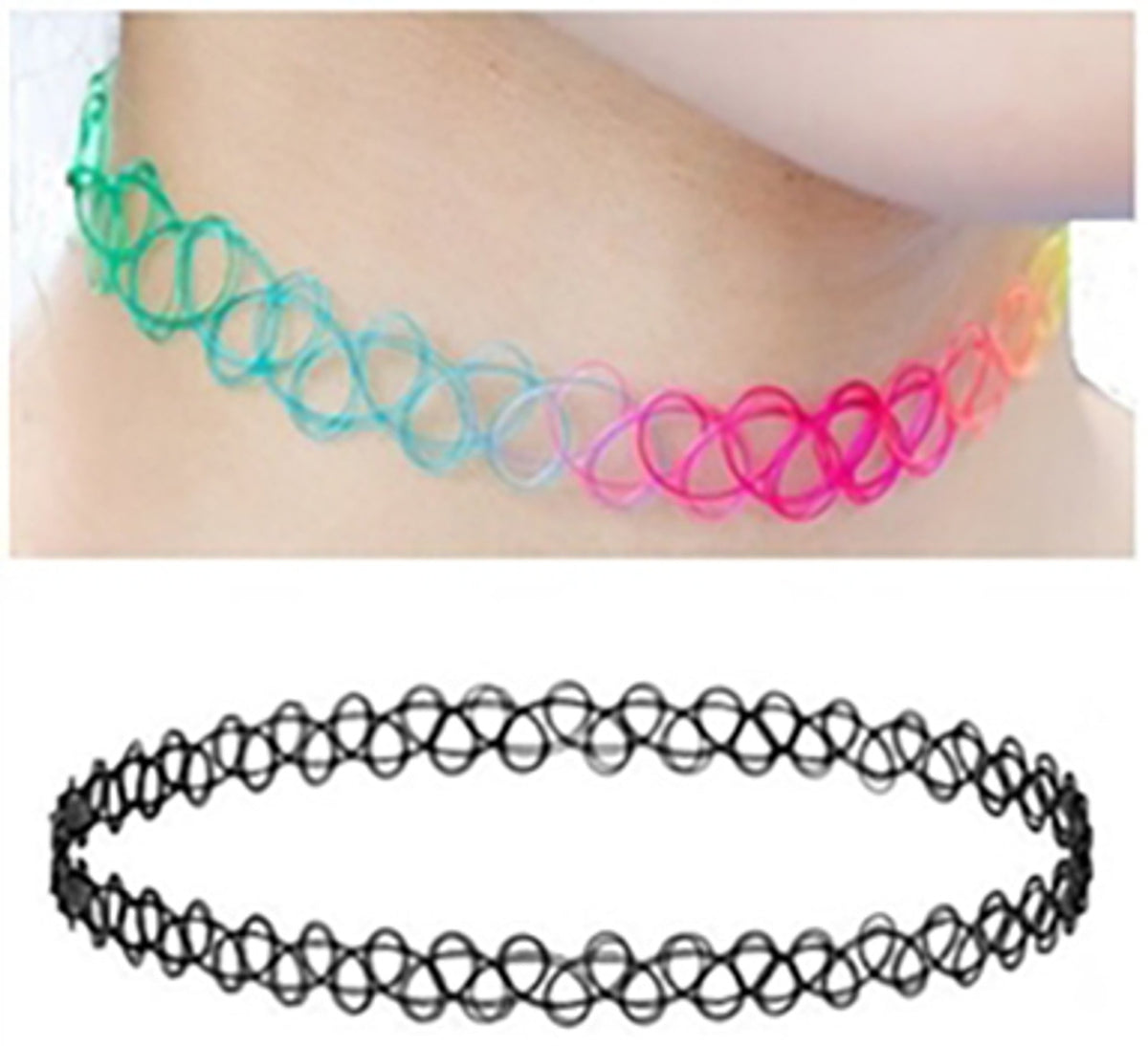 Top Trenz Tattoo Choker Necklace (Assorted) – Olly-Olly