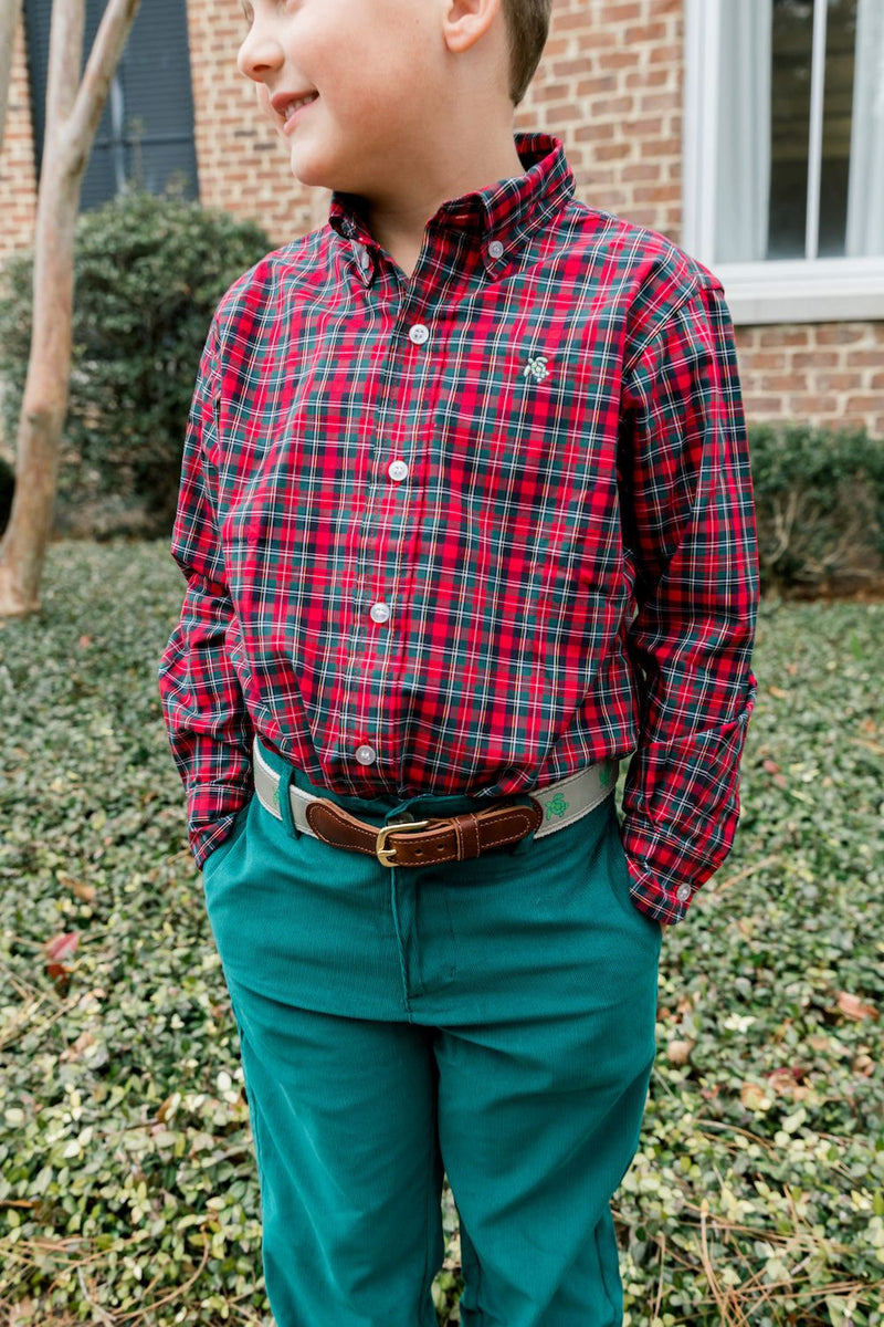 Blue Gingham Boys Button Up Shirt for Easter 4T