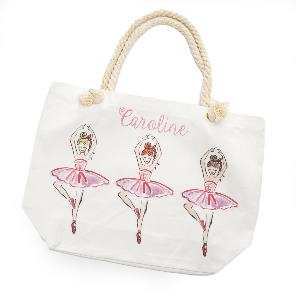 Pink Duffle Bag Personalized Dance Recital Gift Ballerina 