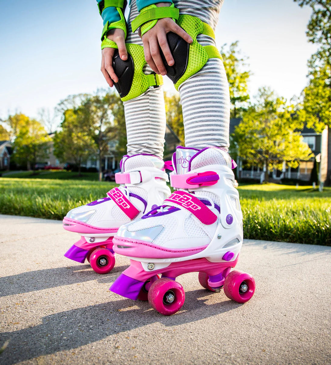 Summer Skate Bundle Girl Adjustable Roller Skates Birthday Small selling 12J-2