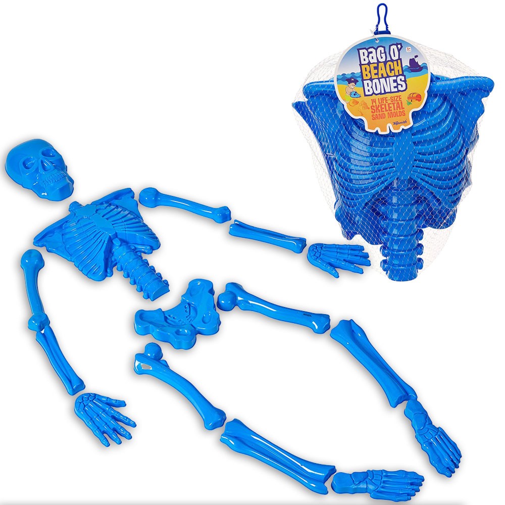 Build a Skeleton on the Beach with Bag O' Bones Sand Molds