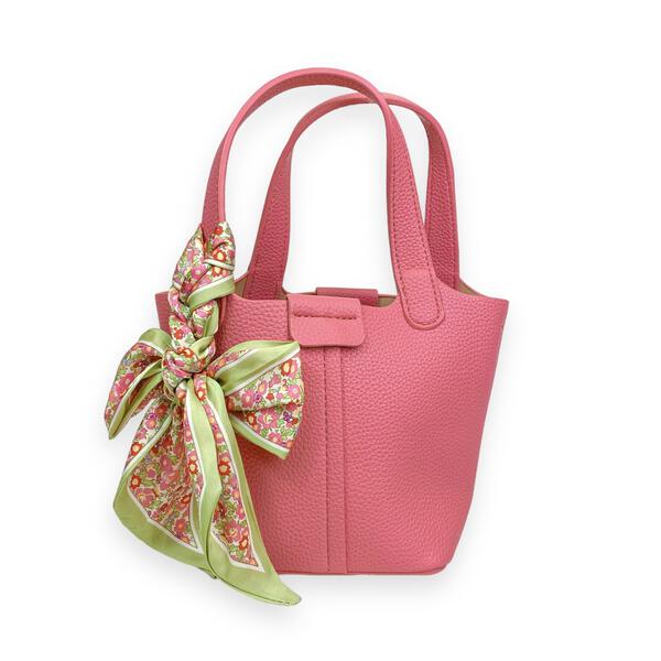 The Cottage Shop - Limoges Pink Bag with Green Scarf Box