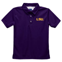 Vive La Fete LSU Tigers Embroidered Purple Performance Polo Shirt