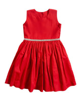 Bella & Emma Red Victoria Dress with Rhinestone Waistband