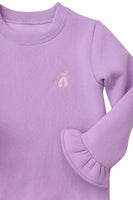 Itsy Bitsy Lavender Ballet Slipper Ruffle Sweatshirt