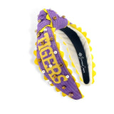 Brianna Cannon Geaux Tigers Cross Stitch Headband