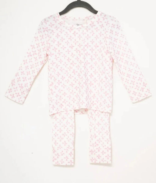 Uptown Baby Pink Clover Bamboo 2Pc Pajama Set