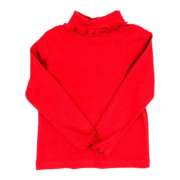 Bailey Boys Red Knit Ruffle Turtle Neck