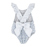 Sal & Pimenta Blue Candy Frilled Swimsuit