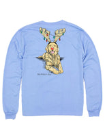 Properly Tied L/S Golden Holiday Light Blue Graphic Tee