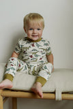 Southern Slumber Dino Origami  2Pc Bamboo Pajama Set