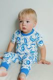 Southern Slumber Blue Crab 2Pc Bamboo Pajama Set