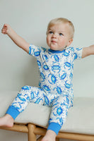 Southern Slumber Blue Crab 2Pc Bamboo Pajama Set