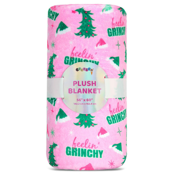 iScream Feelin' Grinchy Plush Blanket