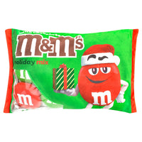 IScream Red Holiday M&Ms Interactive Fleece Plush Pillow