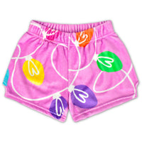 iScream Pink Tinsel & Glow Plush Shorts