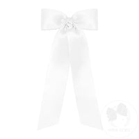 Wee Ones Medium French Satin Long Tail Bow