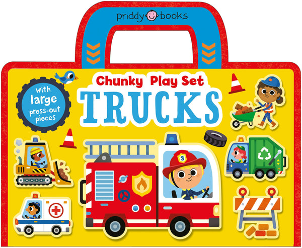 Chunky Play Set Trucks with Large Press-Out Pieces