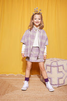 Bisby Tweed Retro Cape - Lilac