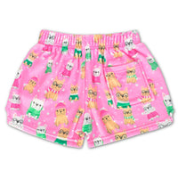 iScream Best in Snow Pink French Bulldog Plush Shorts