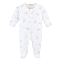 Baby Club Chic Bubbly Elephant Pink Footie