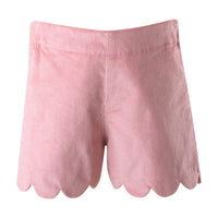 Rachel Riley Scalloped Pink Corduroy Shorts