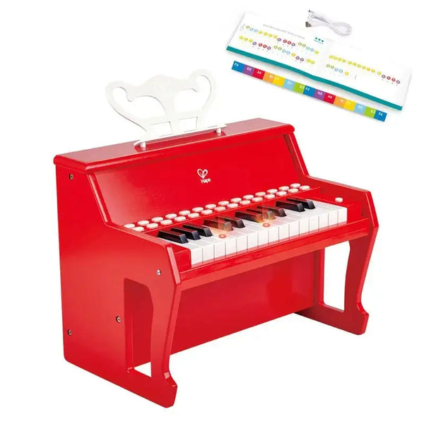 Learn with Lights Red Piano with Stool