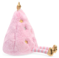 Sparkly Christmas Tree Pink Plush Pillow