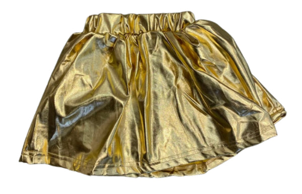 Blended Spirit Gold Metallic Skort