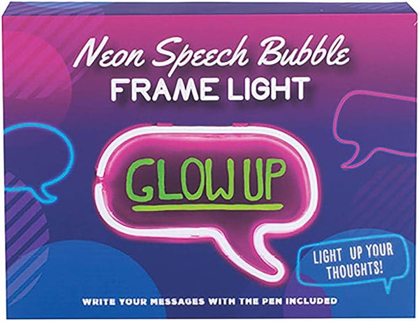 Neon Speech Bubble Message Light Frame