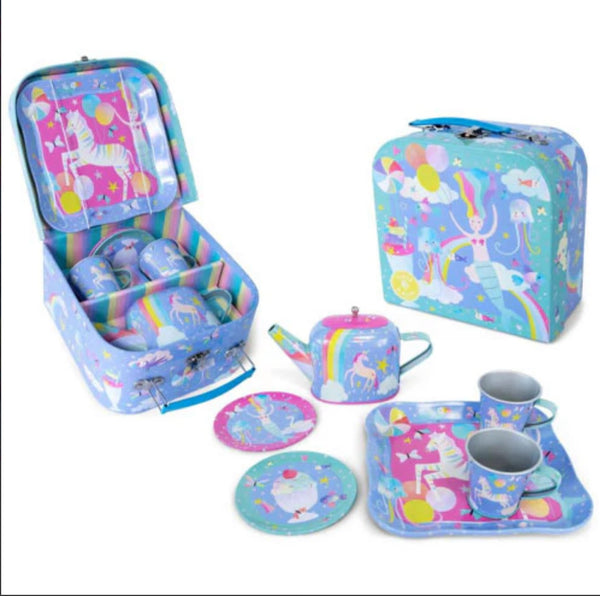 Floss & Rock Musical 7pc Fantasy Mermaid Tin Tea Set