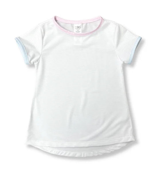 Set Athleisure Bridget Basic Tee - White/Pink/Blue