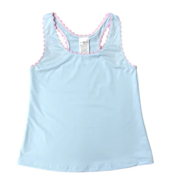 Set Athleisure Riley Tank Top - Cotton Candy Blue, Pink Ric Rac