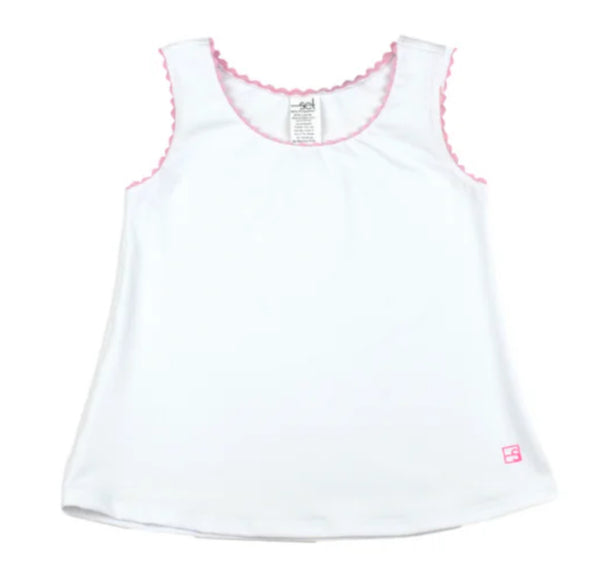 Set Athleisure Riley Tank Top - Pure Coconut, Cotton Candy Pink Ric Rac