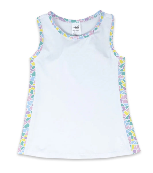 Set Athleisure Riley Tank Top - Pure Coconut, Mosaic