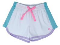 Set Athleisure Annie Shorts -  Pure Coconut/Totally Turquoise/Petal Purple