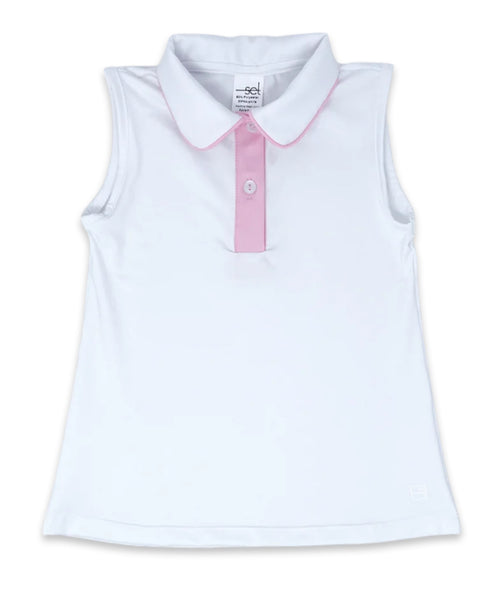 Set Athleisure Gabby Shirt - Pure Coconut, Cotton Candy Pink