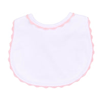 Magnolia Baby Pink Baby Joy Embroidered Bib