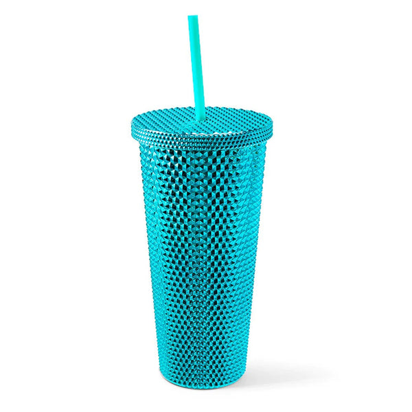 Starbucks studded hot turquoise cup tumbler