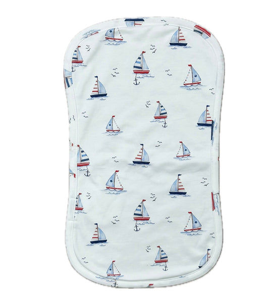 Baby Club Chic Sailing Boats Burp Cloth