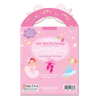 32 Pair Girl Nation Cutie Stick-On Earrings: Pretty Ballerinas