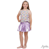 Azarhia Lavender Metallic Gathered Skort