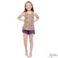 Azarhia Racerback Tank Top - Tiger Stripe