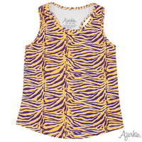 Azarhia Racerback Tank Top - Tiger Stripe