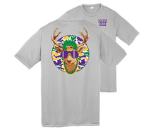 Azarhia Mardi Gras S/S Dri-Fit Shirt - Camo Deer on Gray