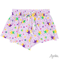 Azarhia Mardi Gras Butterfly Shorts - Mardi Stars