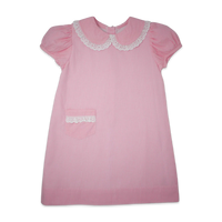 1956 Pocket Dress Pink Mini Gingham Picot