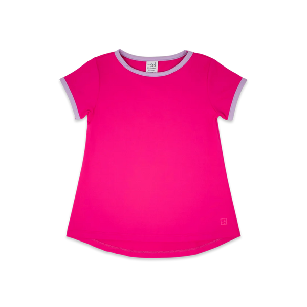 Set Athleisure Bridget Basic Tee - Power Pink, Petal Purple