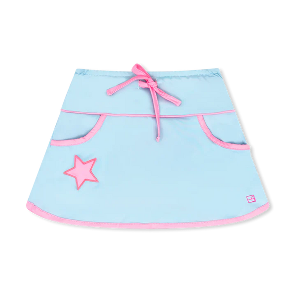 Set Athleisure Tiffany Skort - Cotton Candy Blue/Flamingo Pink Star