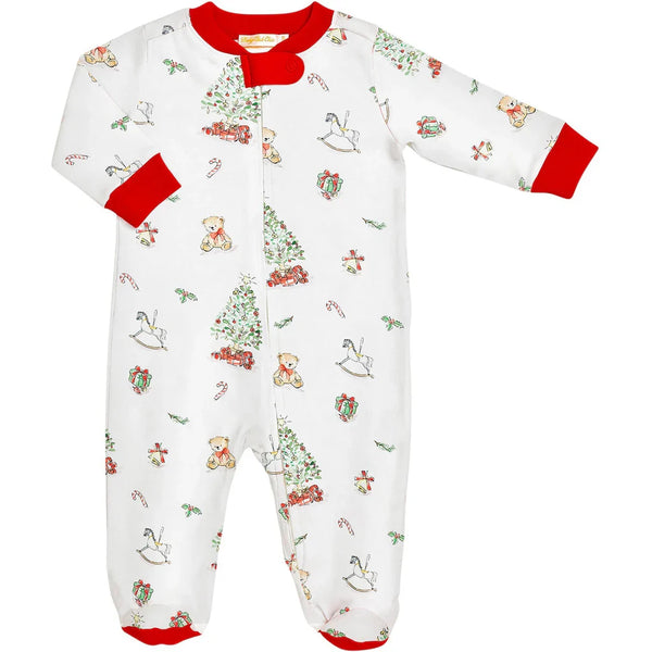 Baby Club Chic Christmas Tree Zipped Footie